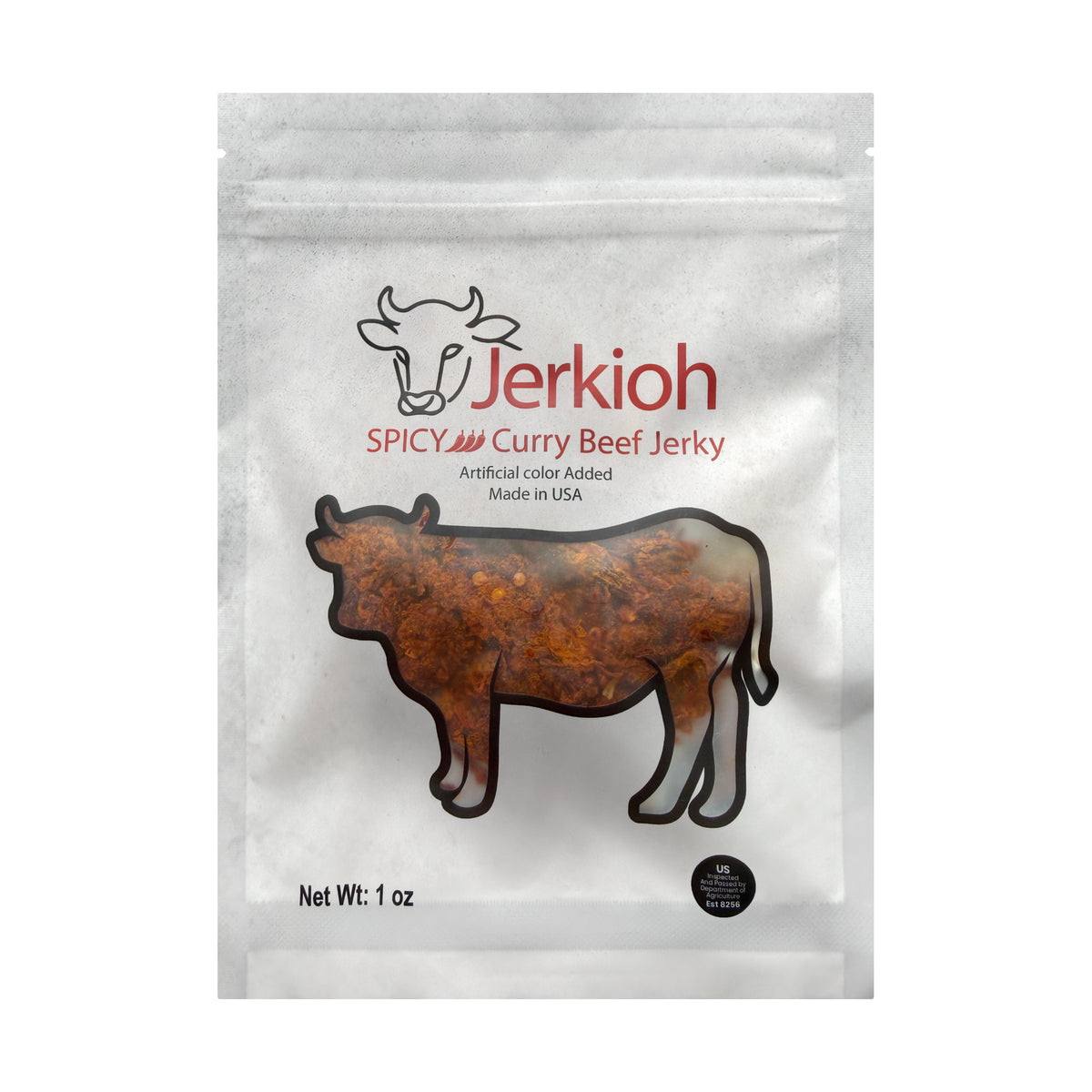 Jerkioh Spicy Curry Premium Beef Jerky, 1 oz